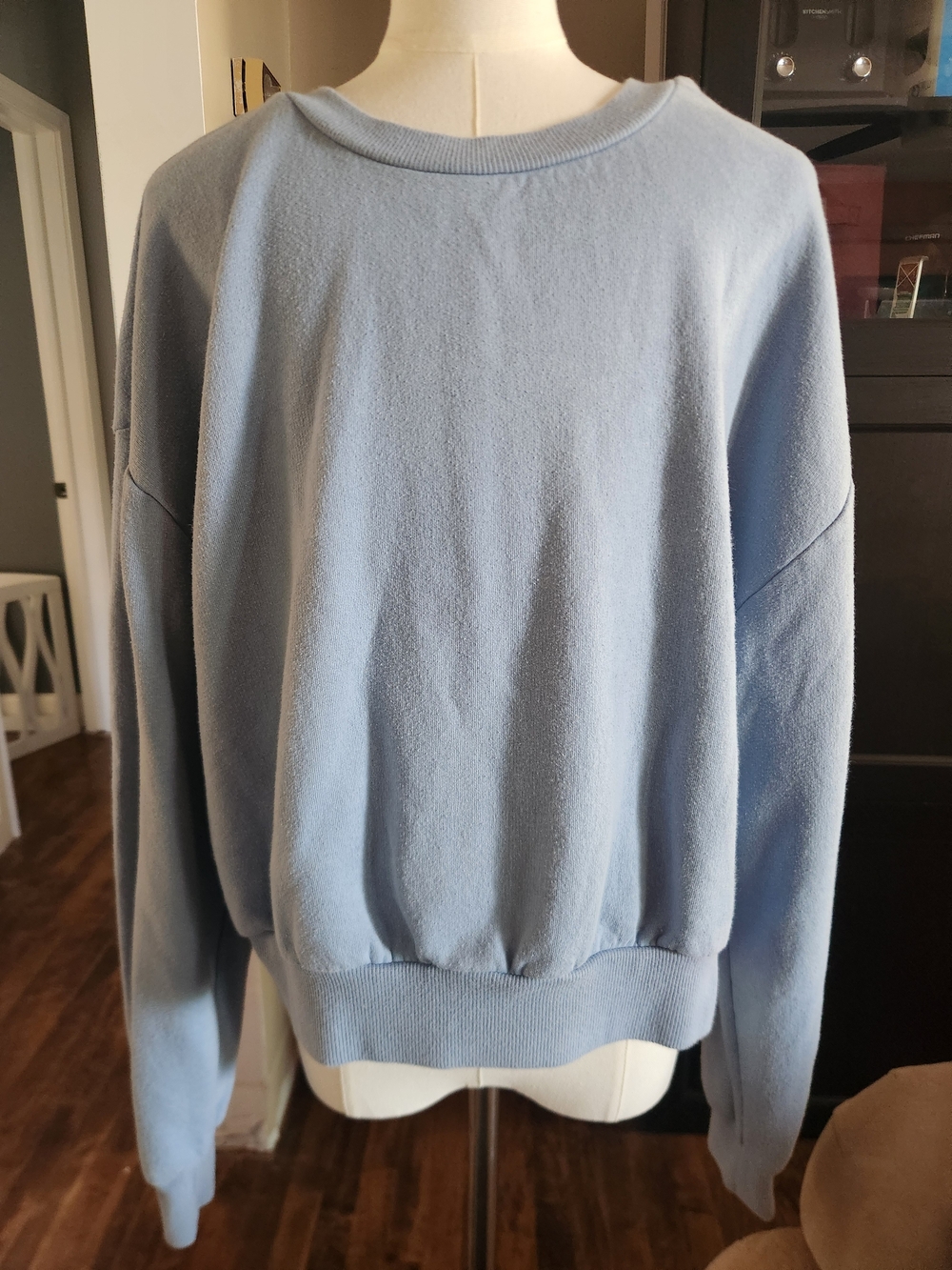 wild fable Light Blue Relaxed Pullover Sweatshirt